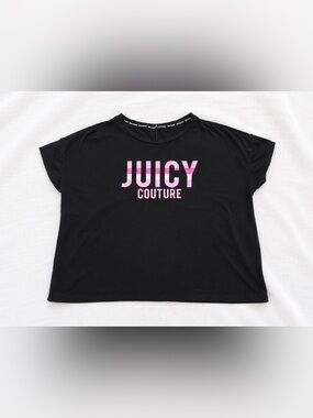 Juicy Couture Black Tank Top with Contrast Stitching